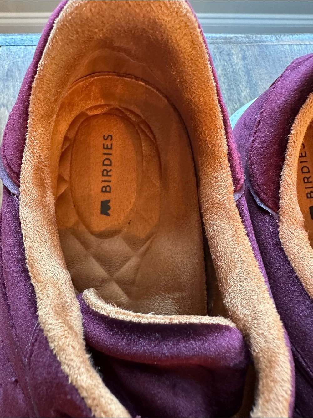 Birdies Women's Burgundy Velvet Ribbon-Trim Sneakers - Picture 3 of 6